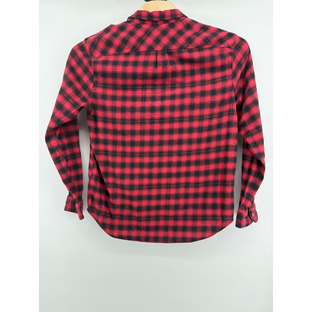 Copper & Oak Mens XL Red Black Buffalo Plaid Flannel Button Down Shirt - Picture 7 of 8